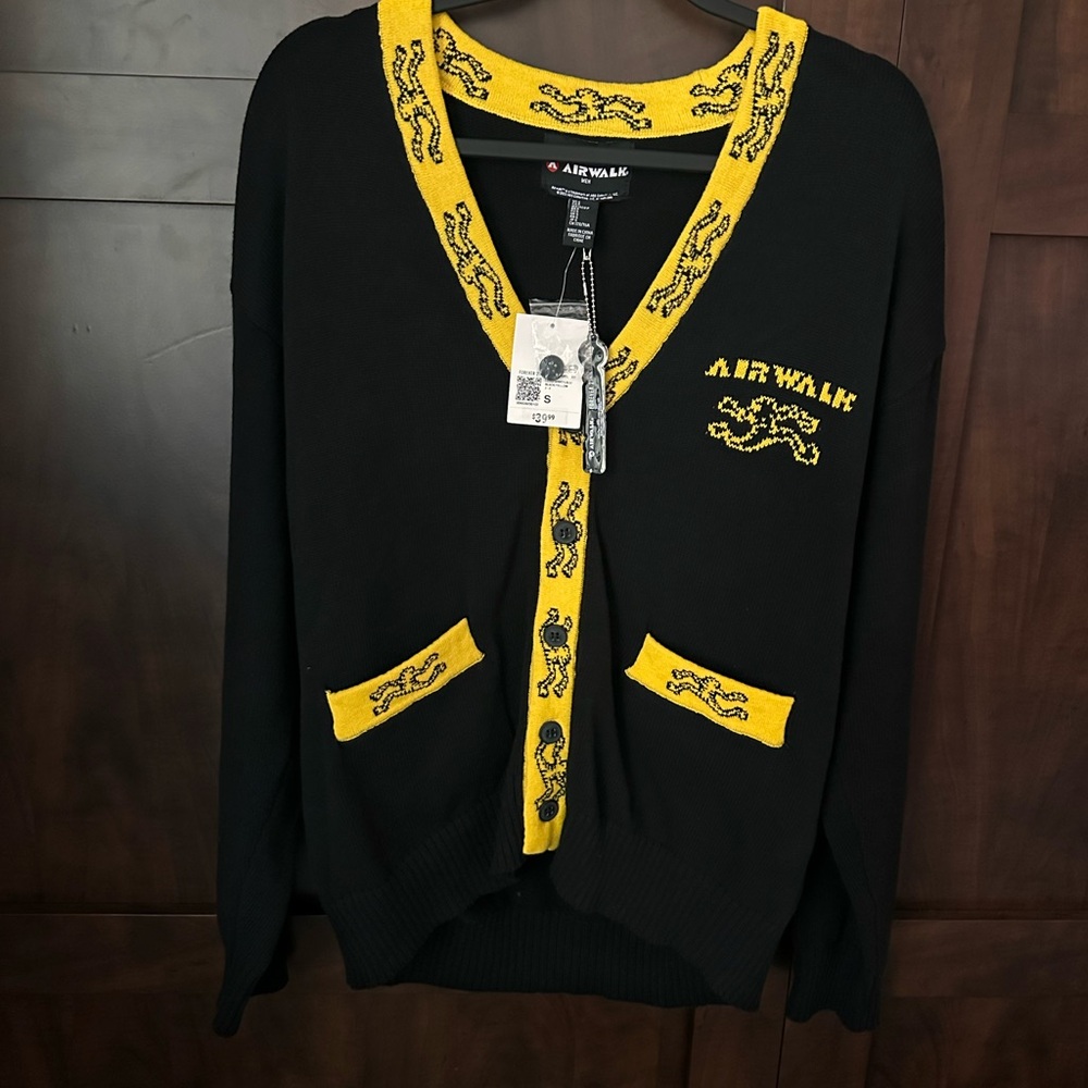 Airwalk Black and Yellow Cardigan